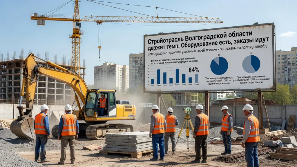 Стройотрасль Волгоградской области держит темп. Оборудование есть, заказы идут